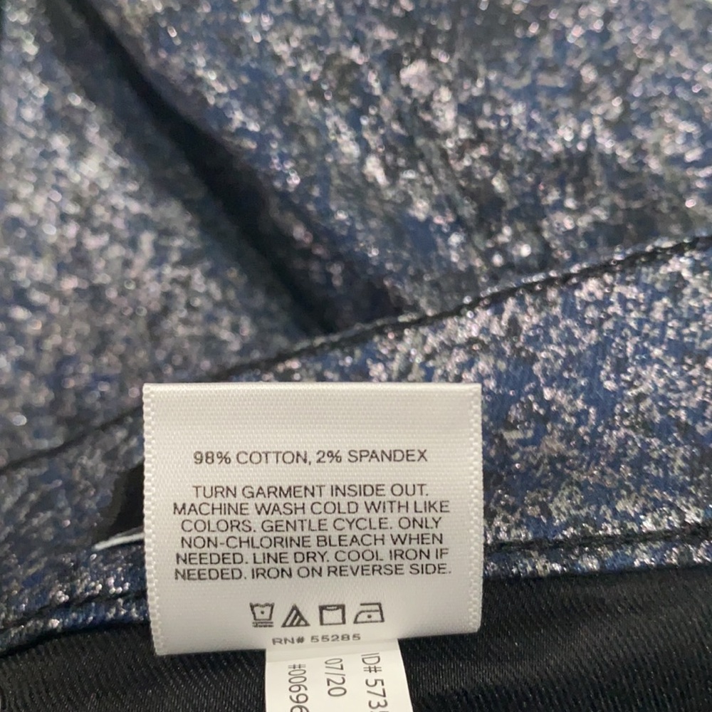 EXPRESS Slim Super Hight Rise Jeans Metallic Size 6 - Picture 5 of 8